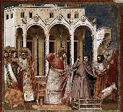GIOTTO di Bondone Expulsion of the Money-changers from the Temple painting